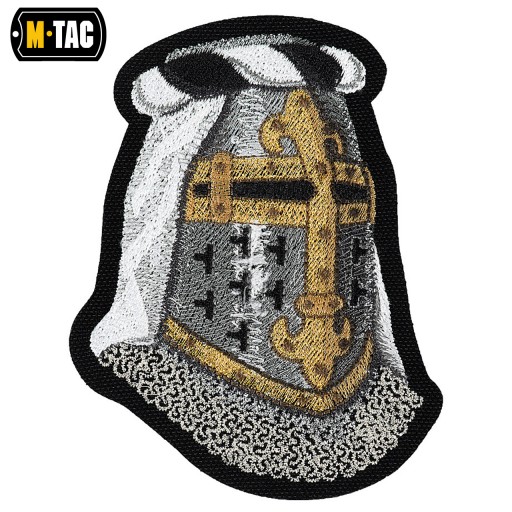 VELCRO NÁŠIVKA Topfhelm PRILBA CRUSADER M-Tac ŠEDÁ