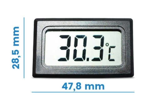 ELEKTRONICKÝ PANELOVÝ TEPLOMER -50°C +110°C SONDA 1m