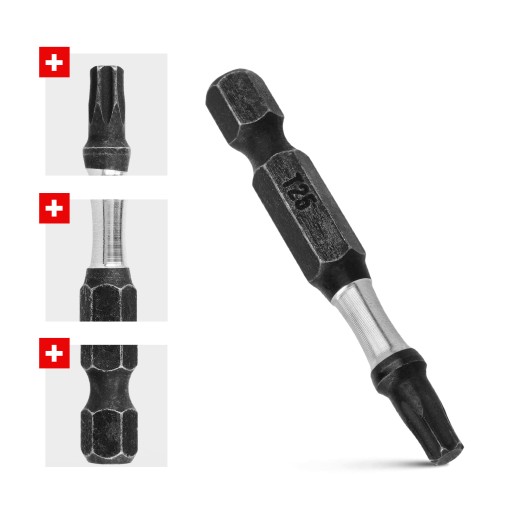 Nárazový bit Nárazové bity TX25 50mm | Nárazový bit pre skrutkovač 2 ks.