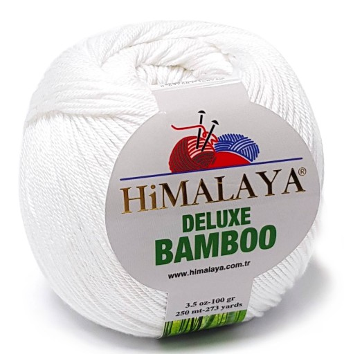BAMBOO BAMBOO BAVLNENÁ priadza 100g biela 01