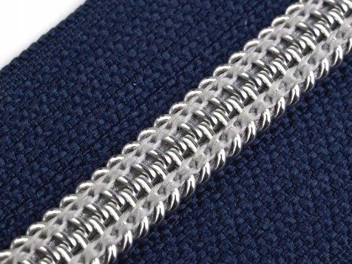 Zips, ozdobná špirála, námornícka modrá, 30 cm