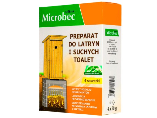 Bros Microbec na latríny a suché WC 4x30g