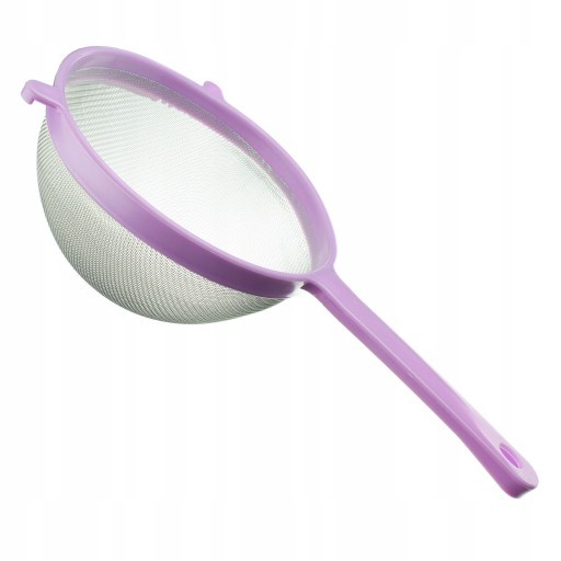 Kuchynské sitko s rukoväťou, fialové, 18 cm