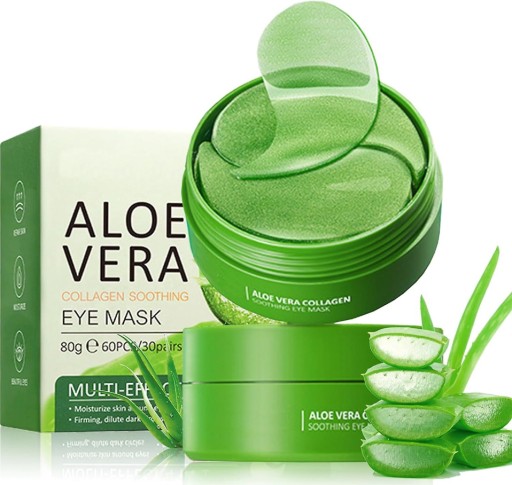 OČNÉ GÉLOVÉ VLOŽKY ALOE + KOLAGÉN - ALOE VERA - 60 kusov