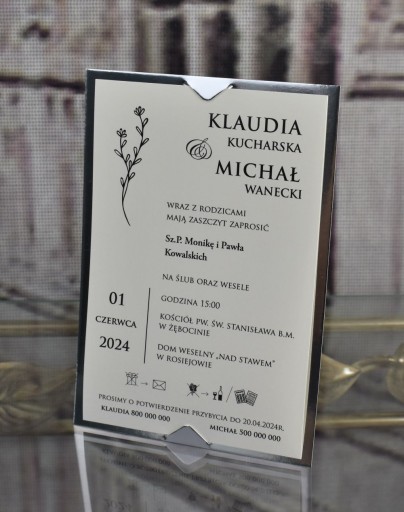 Svadobné oznámenia s PERSONALIZÁCIOU bez vosku na obálke