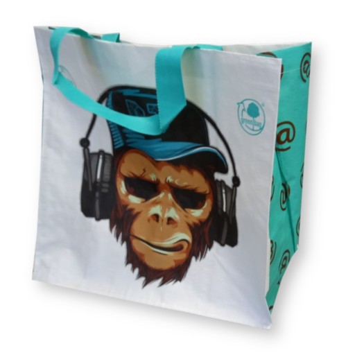 tkaná taška s rúčkami 34x34x18cm DJ MONKEY