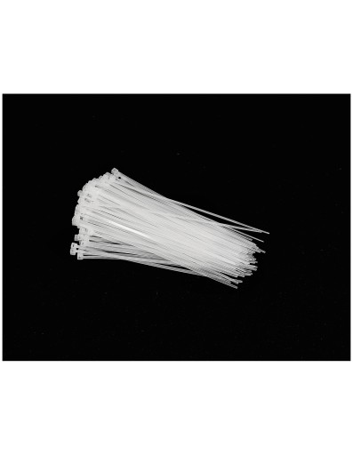 Sťahovacie pásky 2,5x150mm Biele 100 ks.