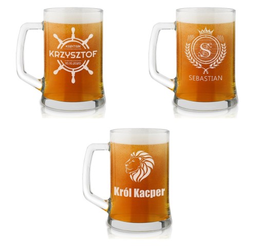 Gravírovaný hrnček na pivo darček pre otca ku Dňu otcov s menom 500 ml