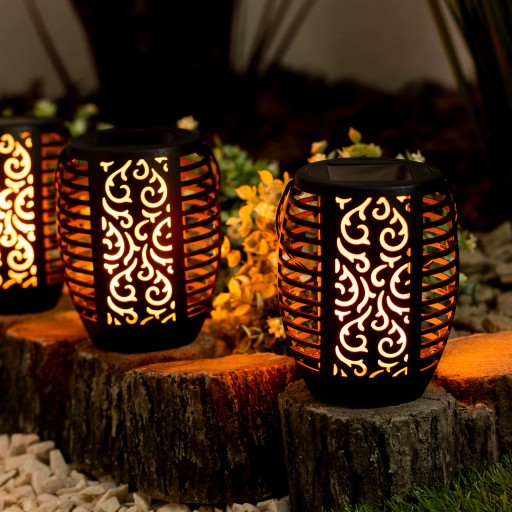 SLNEČNÁ ZÁHRADNÁ LAMPA LED ZÁSADNÁ LAMPA S EFEKTOM PLAMEŇA