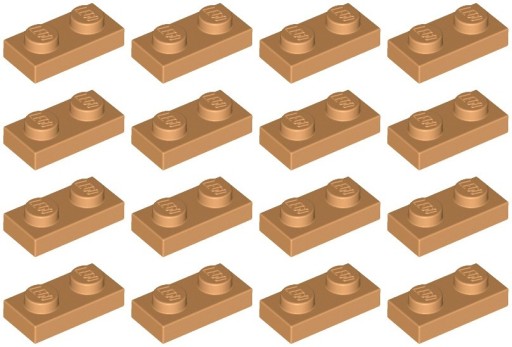 LEGO PLATE 3023 1x2 nugát pr. NOVINKA (6g) 16 ks.