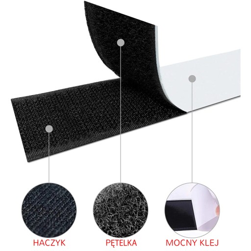 SAMOLEPIACI VELCRO S LEPIKOM 20 mm - 1 meter VELCRO PÁSKA S LEPENÝM KOBERCOVÝM ROHOŽOM