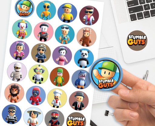 24 NÁLEPOK STUMBLE GUYS SUPER KVALITA
