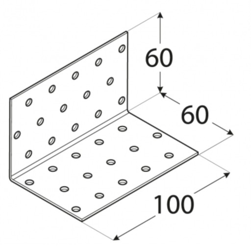 Konektor 60x60x100x2,0 mm montážna konzola KM 6 DMX 4106