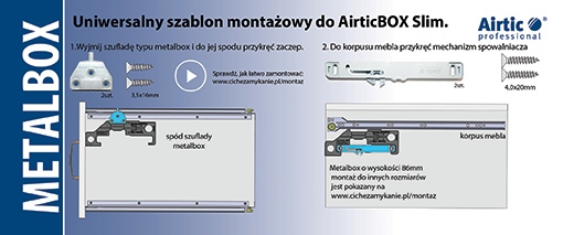 ŠABLONA AIRTIC BOX pre montáž brzdy zásuvky