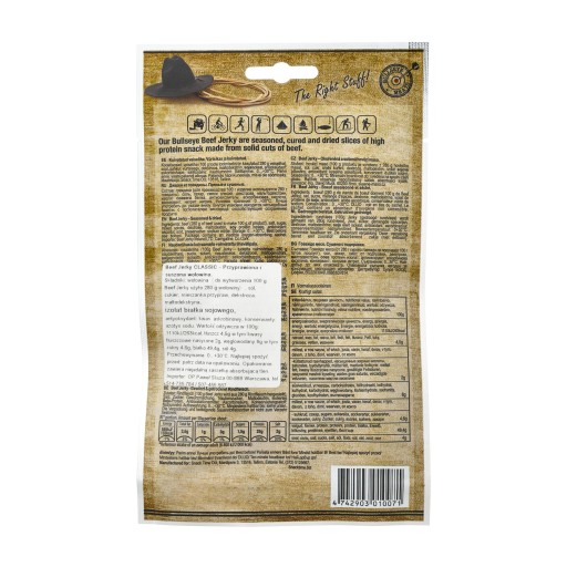 BULLSEYE MEATS HOVÄDZIE JERKY CLASSIC 50 g