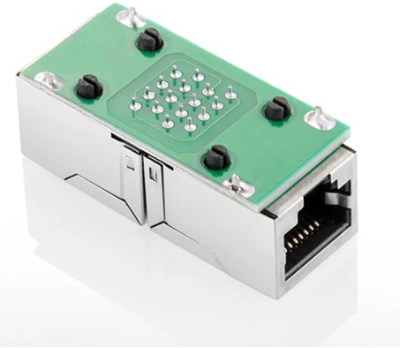 KEYSTONE KONEKTOR SUDOVÝ KONEKTOR RJ45-RJ45 LAN ETHERNET CAT.6 ROZŠÍRENIE