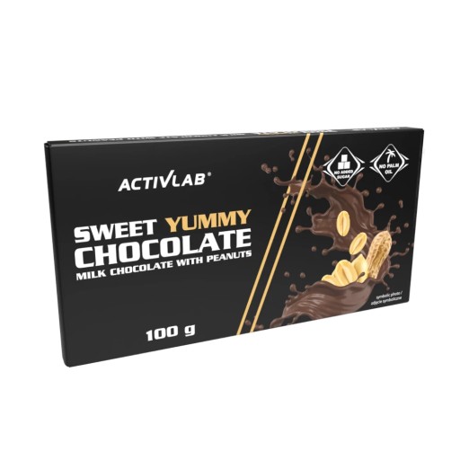 Sweet Yummy Chocolate mliečna čokoláda s orieškami 100g BEZ PRIDANÉHO CUKRU