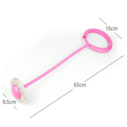 Svietiace švihadlo na nohy s krúžkom HULA HOP hula hoop skipper RÔZNE FARBY