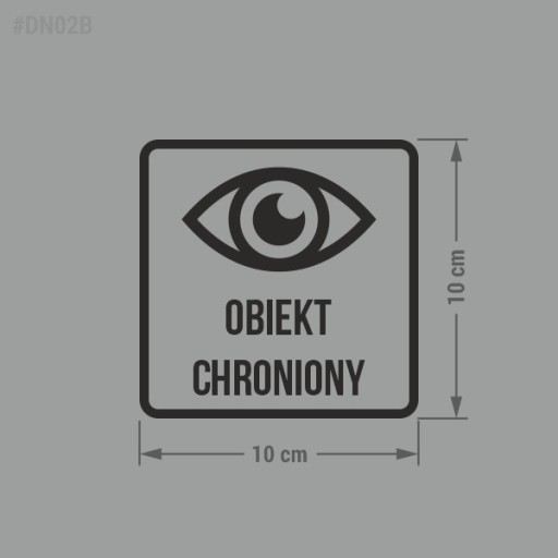 Nálepka - Chránený objekt 10x10
