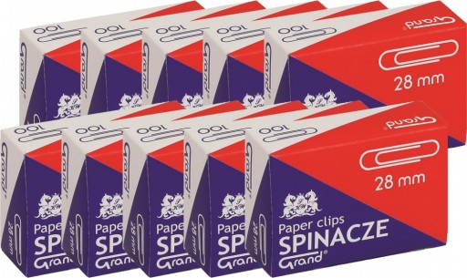 Veľká okrúhla kancelárska sponka 28mm 1000ks strieborná