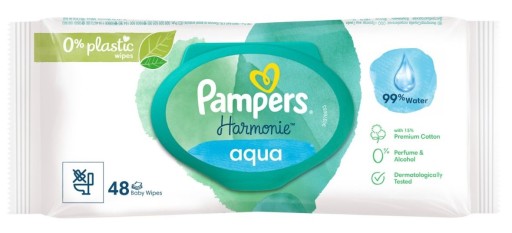 PAMPERS HARMONIE AQUA VLHČENÉ Utierky 1x48