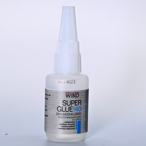 WIKO SUPER GLUE 140 – UNIVERZÁLNE LEPIDLO 20g - BEZFAREBNÉ RÝCHLOSCHNÚCE