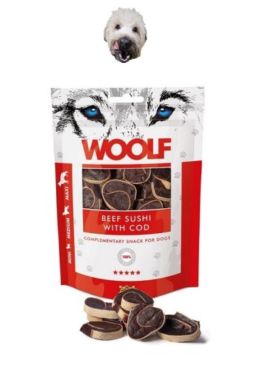 Woolf Beef Sushi s treskou hovädzinou s treskou 100g