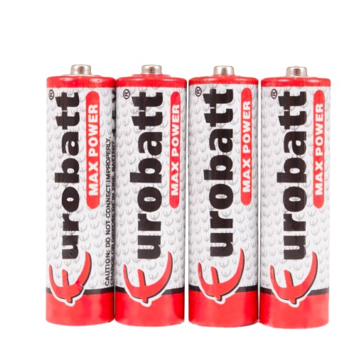 BATÉRIE MAX. VÝKON 4 ks EUROBATT AA 1,5V LR06 R6 VÝKON.