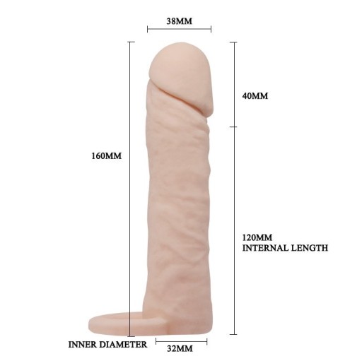 Pretty Love Penis Sleeve Medium Flesh