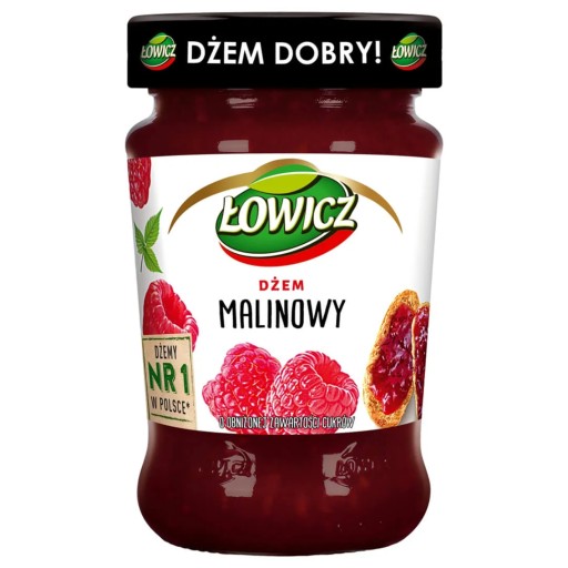 ŁOWICZ Malinový džem s nízkym obsahom cukru 280g