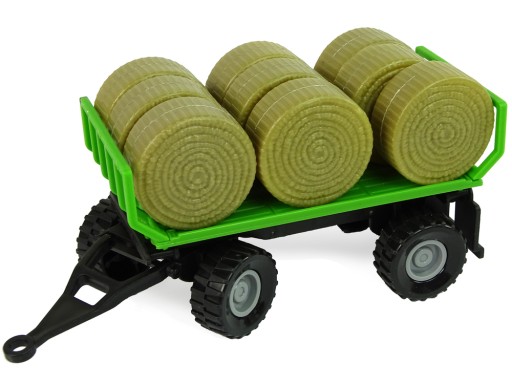 Traktor s prívesom Balíky sena Sound Green