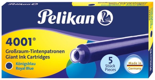 Pelikan NÁPLŇOVÉ NÁDOBKY dlhé modré 5 ks.