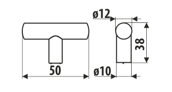 GAMET, gombík GS29, brúsené zlato