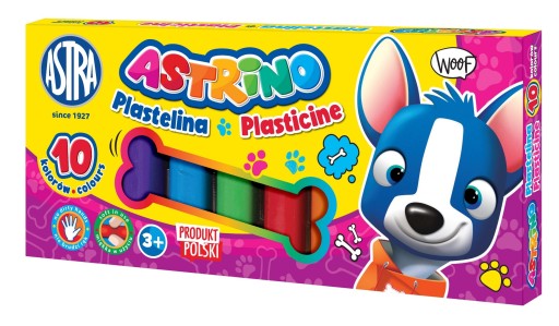 Okrúhla plastelína ASTRA - ASTRINO WOOF - DOGS - 10 farieb