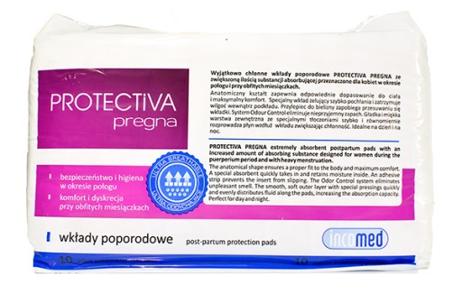 POZÓDNE VLOŽKY Pregna VLOŽKY 10 ks.