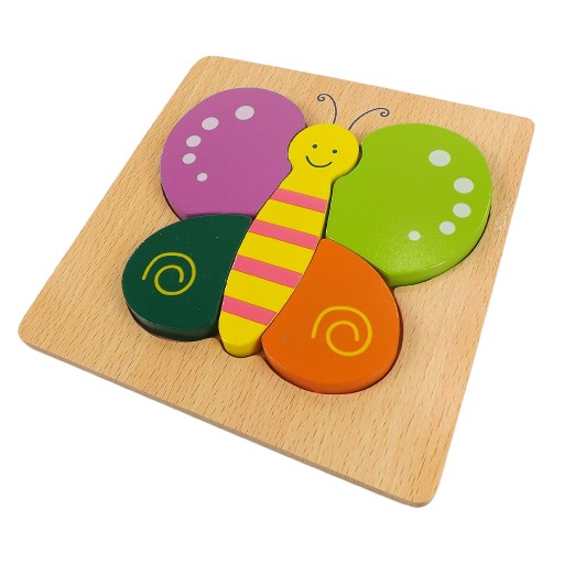 Edukačné drevené puzzle kocky pre deti 15MO
