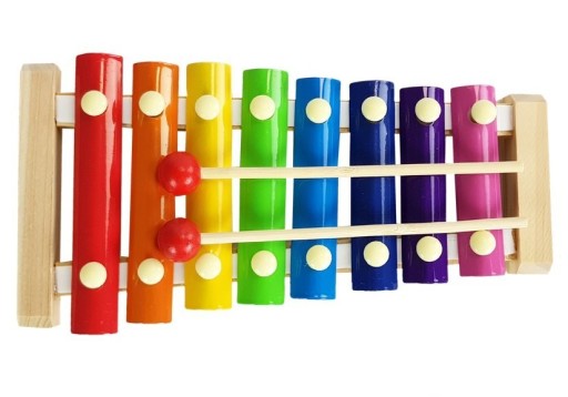 Farebné drevené činely 8 Tones Bells Sticks