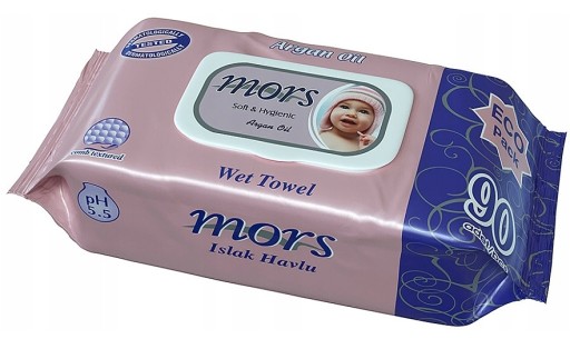 MORS ARGAN ZVLHČUJÚCE Utierky PRE DETI 90 KS