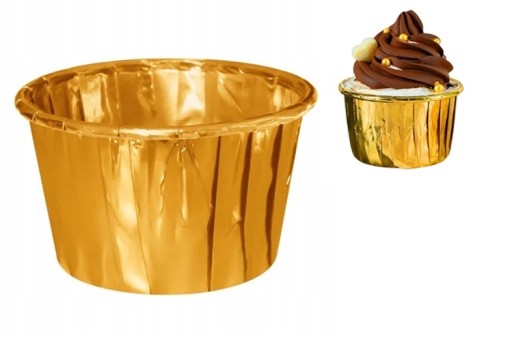 MUFFIN LINERS formičky na košíčky DECORATIONS narodeninové zlaté 20 ks