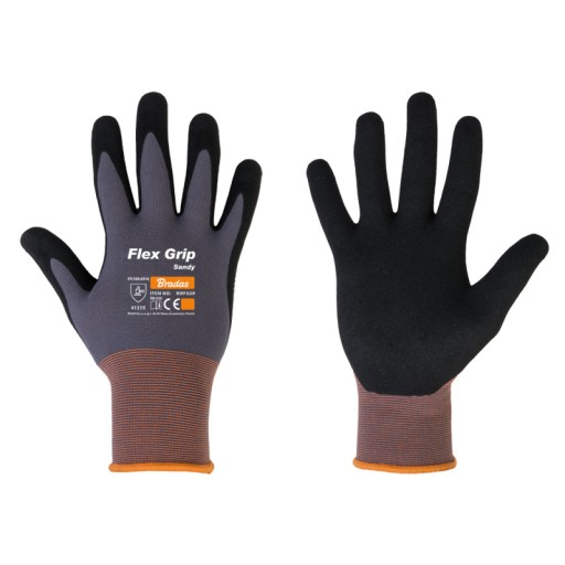 OCHRANNÉ PRACOVNÉ RUKAVICE FLEX GRIP SANDY nitril veľkosť 9