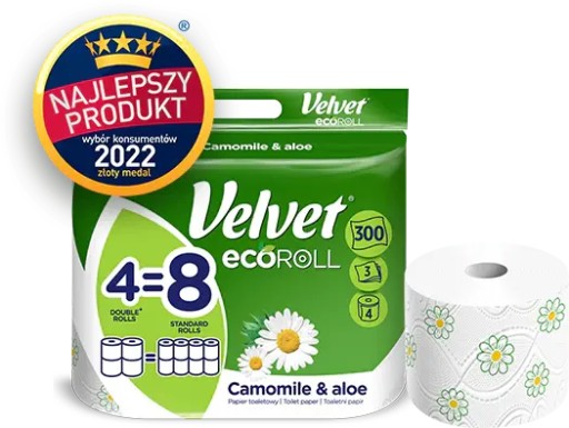 VONNÝ TOALETNÝ PAPIER VELVET ECO ROLL 4 KS