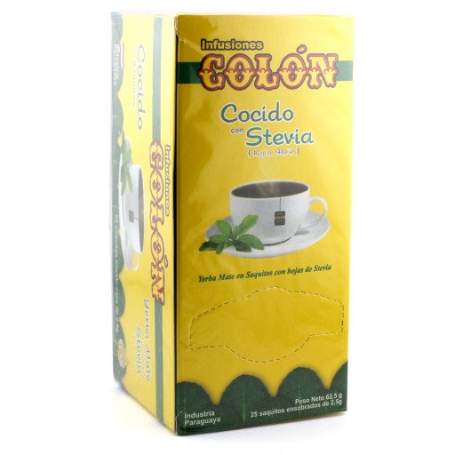 Yerba Mate vo vrecúškach Colon Cocido con Stevia 25 vrecúšok Stévia