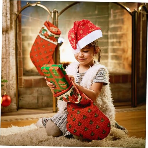 VIANOČNÁ ČIAPKA SANTA CLAUS ČERVENÉ GLITTROVÉ EKO VIANOCE