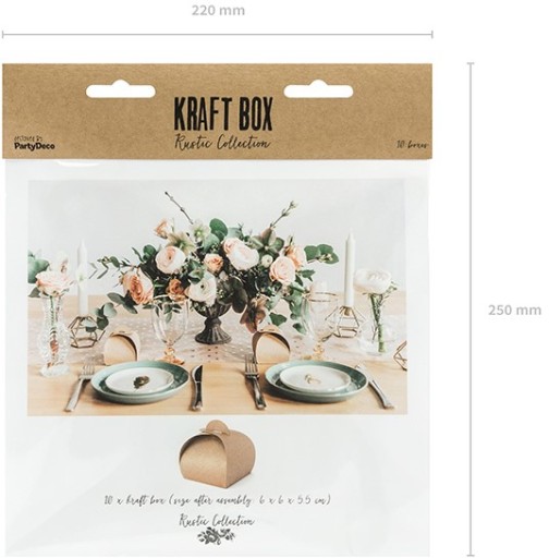 KRAFT DARČEKOVÉ BOXY PRE HOSTÍ KRST SPOLOČENSTVO SVADOBNÉ 10 KS