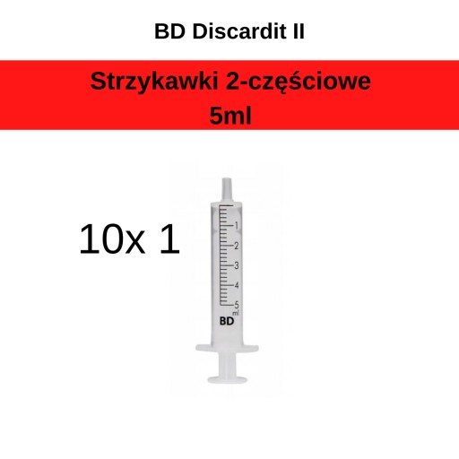 2-dielne striekačky 5ml striekačka 10ks BD