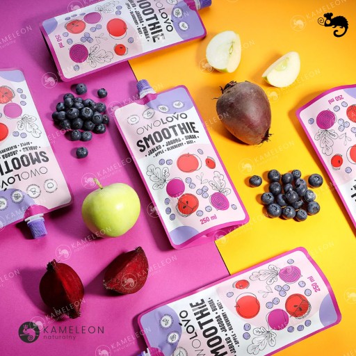 4x OWOLOVO SMOOTHIE OVOCNÁ PENA bez cukru 100% OVOCNÁ ZMES PRÍCHUŤ 4x 250ml 1L