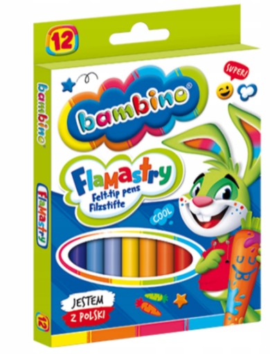 Bambino fixky, 12 farieb, fixky, fixky, sada