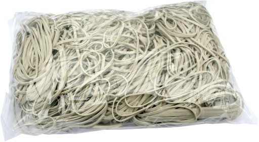 PRECISION Gumy LARGE HRUBÉ ŠIROKÉ 80 mm x 3 mm SILNÁ BIELA 1 KG