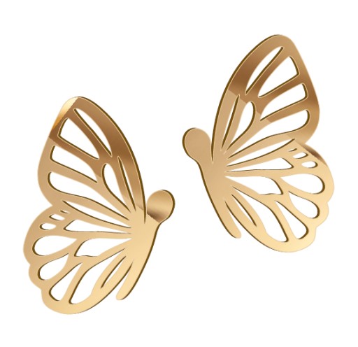 Butterfly side topper Butterflies 2 ks Zlaté plexisklo