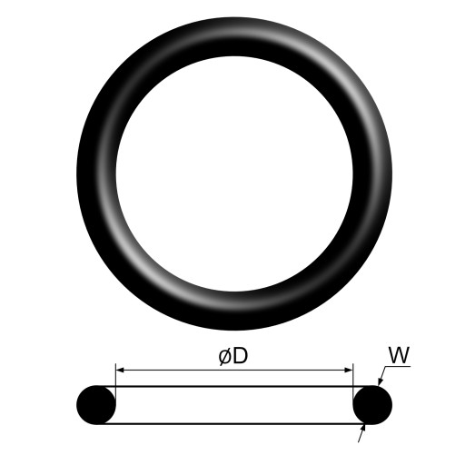 Oring 8x2,5 NBR70 guma odolná voči oleju (1 ks)